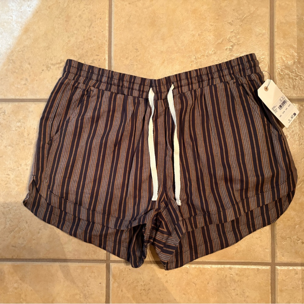 Billabong Brown Striped Women's Shorts